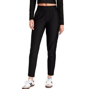 {Old Navy} "Powersoft Go-Dry High-Rise Tapered Ankle" Large Tall Black Pants